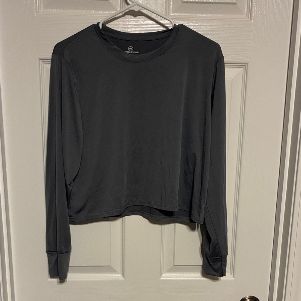Essentials Silver Long Sleeve Top